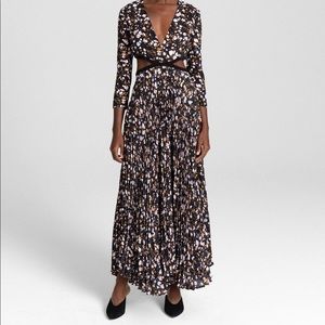 ALC Jorja Marble Print Maxi Dress Cut out NEW